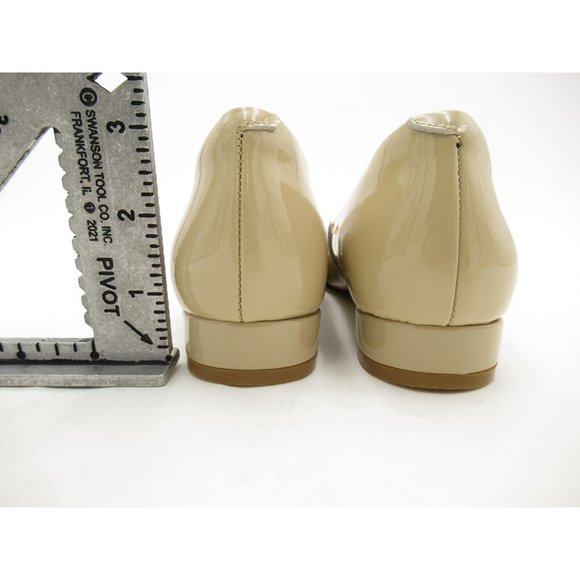 Women's Genuine Patent Leather Flats Low Block Heel Slip On Size 6.5 - Picture 8 of 13